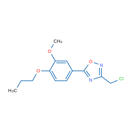 3-(Chloromethyl)-5-(3-methoxy-4-propoxyphenyl)-1,2,4-oxadiazole 1g