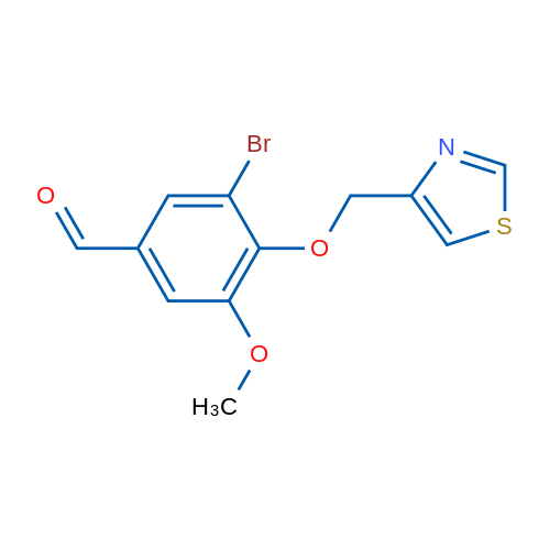 3-Bromo-5-methoxy-4-(1,3-thiazol-4-ylmethoxy)benzaldehyde 5g