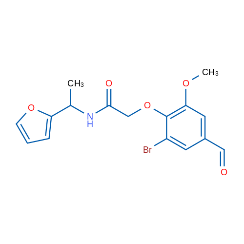 2-(2-Bromo-4-formyl-6-methoxyphenoxy)-N-[1-(furan-2-yl)ethyl]acetamide 5g