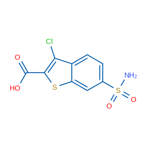 3-Chloro-6-sulfamoyl-1-benzothiophene-2-carboxylic acid 1g