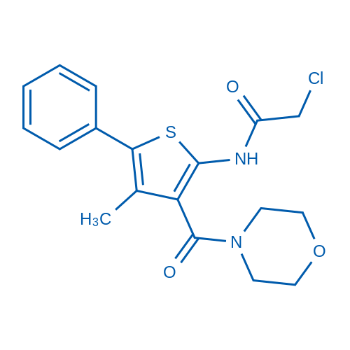 2-Chloro-N-[4-methyl-3-(morpholine-4-carbonyl)-5-phenylthiophen-2-yl]acetamide 1g
