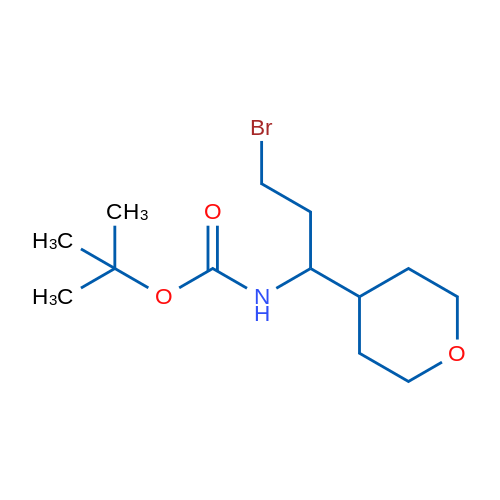 tert-Butyl (3-bromo-1-(tetrahydro-2H-pyran-4-yl)propyl)carbamate 1g
