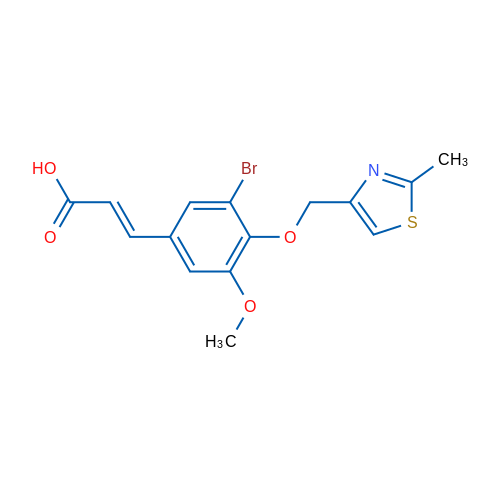 3-{3-bromo-5-methoxy-4-[(2-methyl-1,3-thiazol-4-yl)methoxy]phenyl}prop-2-enoic acid 5g