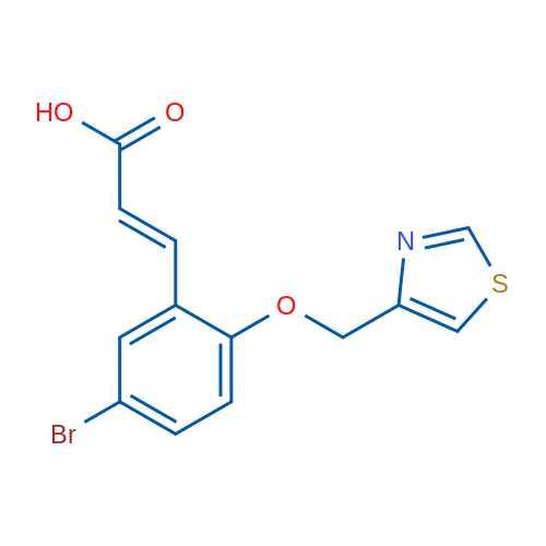 3-[5-Bromo-2-(1,3-thiazol-4-ylmethoxy)phenyl]prop-2-enoic acid 5g