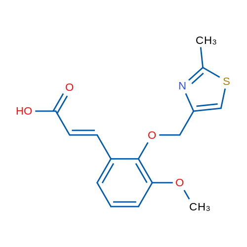 3-{3-methoxy-2-[(2-methyl-1,3-thiazol-4-yl)methoxy]phenyl}prop-2-enoic acid 5g