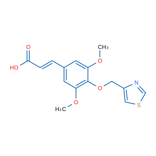 3-[3,5-Dimethoxy-4-(1,3-thiazol-4-ylmethoxy)phenyl]prop-2-enoic acid 1g