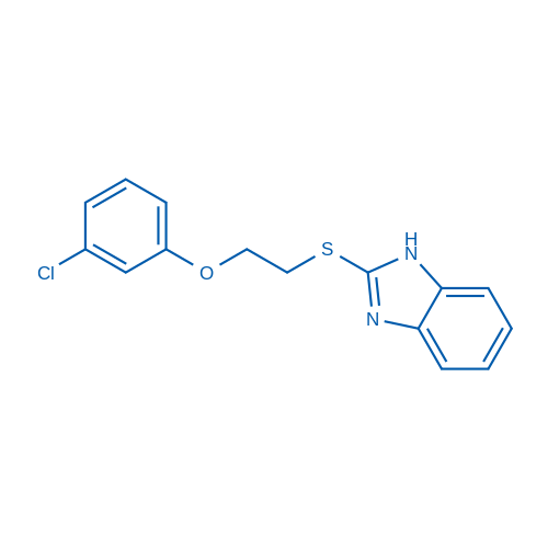 2-((2-(3-Chlorophenoxy)ethyl)thio)-1H-benzo[d]imidazole 250mg