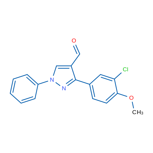 3-(3-Chloro-4-methoxyphenyl)-1-phenyl-1H-pyrazole-4-carbaldehyde 1g