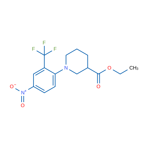 Ethyl 1-(4-nitro-2-(trifluoromethyl)phenyl)piperidine-3-carboxylate 1g
