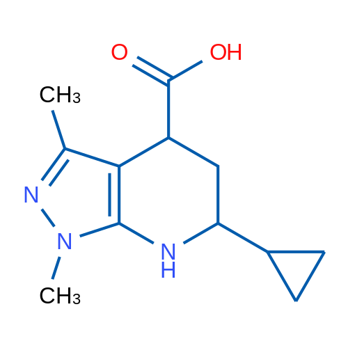6-Cyclopropyl-1,3-dimethyl-1H,4H,5H,6H,7H-pyrazolo[3,4-b]pyridine-4-carboxylic acid 1g