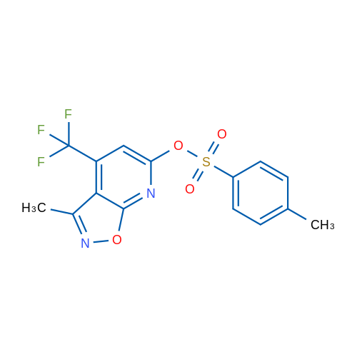 3-Methyl-4-(trifluoromethyl)-[1,2]oxazolo[5,4-b]pyridin-6-yl 4-methylbenzene-1-sulfonate 1g