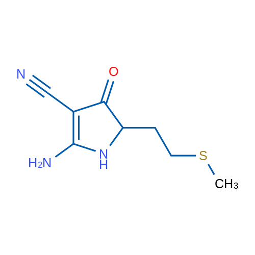 2-Amino-5-[2-(methylsulfanyl)ethyl]-4-oxo-4,5-dihydro-1H-pyrrole-3-carbonitrile 1g