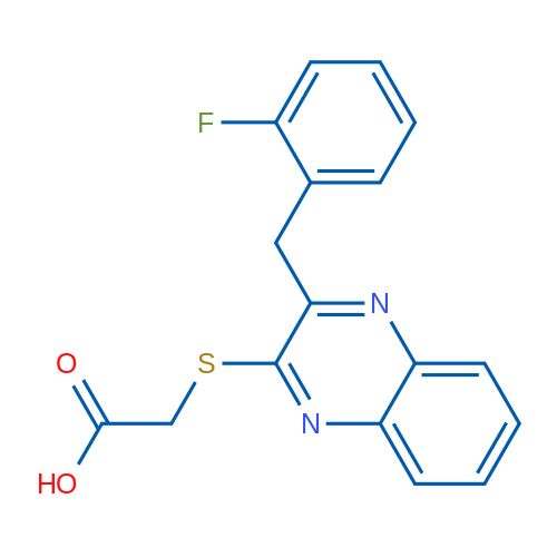 2-((3-(2-Fluorobenzyl)quinoxalin-2-yl)thio)acetic acid 1g