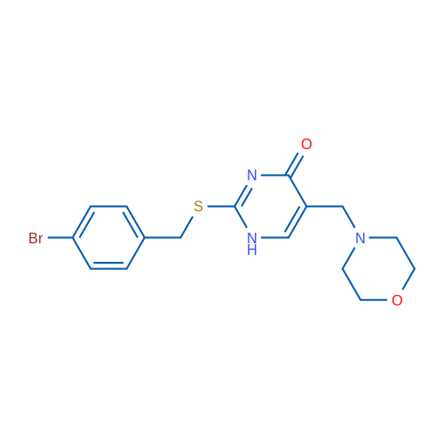 2-{[(4-bromophenyl)methyl]sulfanyl}-5-[(morpholin-4-yl)methyl]-1,4-dihydropyrimidin-4-one 1g