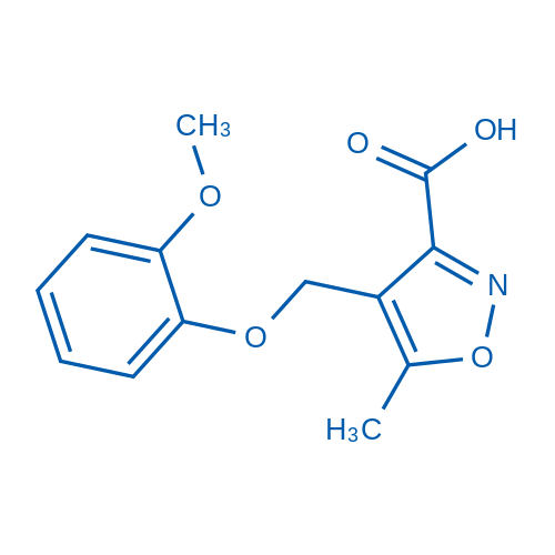 4-((2-Methoxyphenoxy)methyl)-5-methylisoxazole-3-carboxylic acid 250mg