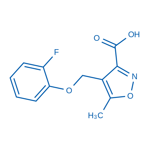 4-((2-Fluorophenoxy)methyl)-5-methylisoxazole-3-carboxylic acid 250mg