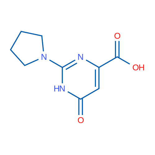 6-Oxo-2-(pyrrolidin-1-yl)-1,6-dihydropyrimidine-4-carboxylic acid 250mg