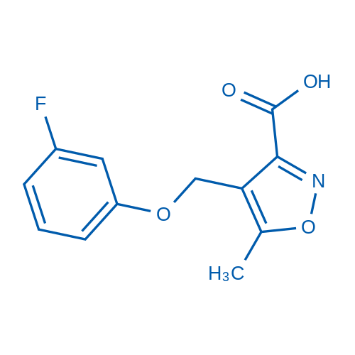 4-((3-Fluorophenoxy)methyl)-5-methylisoxazole-3-carboxylic acid 250mg