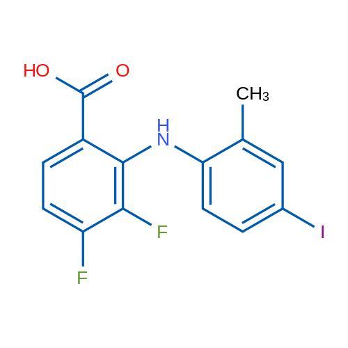 3,4-Difluoro-2-((4-iodo-2-methylphenyl)amino)benzoic acid 1g