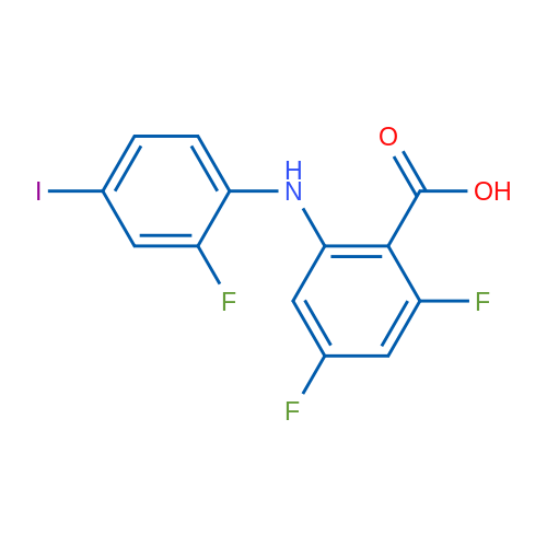 2,4-Difluoro-6-((2-fluoro-4-iodophenyl)amino)benzoic acid 1g