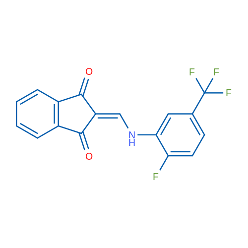 2-({[2-fluoro-5-(trifluoromethyl)phenyl]amino}methylidene)-2,3-dihydro-1H-indene-1,3-dione 1g