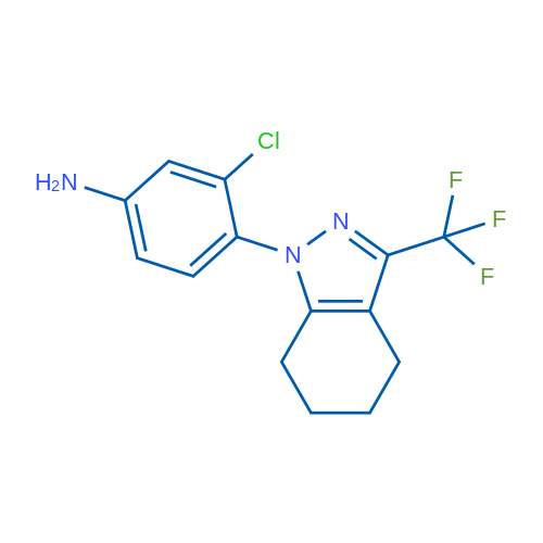 3-Chloro-4-[3-(trifluoromethyl)-4,5,6,7-tetrahydro-1H-indazol-1-yl]aniline 1g