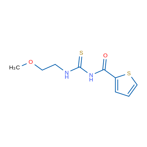 3-(2-Methoxyethyl)-1-(thiophene-2-carbonyl)thiourea 1g