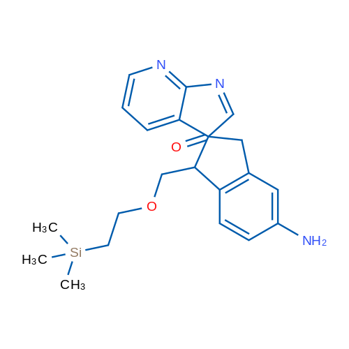 5-Amino-1-((2-(trimethylsilyl)ethoxy)methyl)-1,3-dihydrospiro[indene-2,3-pyrrolo[2,3-b]pyridin]-2(1H)-one 250mg