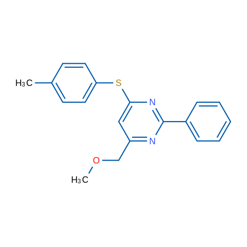 4-(Methoxymethyl)-6-[(4-methylphenyl)sulfanyl]-2-phenylpyrimidine 1g