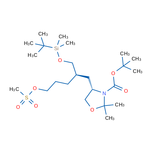 (S)-tert-Butyl 4-((R)-2-(((tert-butyldimethylsilyl)oxy)methyl)-5-((methylsulfonyl)oxy)pentyl)-2,2-dimethyloxazolidine-3-carboxylate 1g