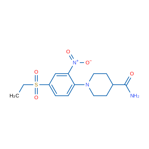 1-(4-(Ethylsulfonyl)-2-nitrophenyl)piperidine-4-carboxamide 1g