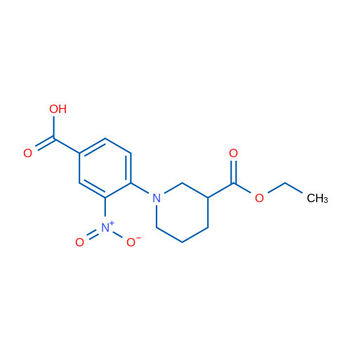 4-(3-(Ethoxycarbonyl)piperidin-1-yl)-3-nitrobenzoic acid 1g