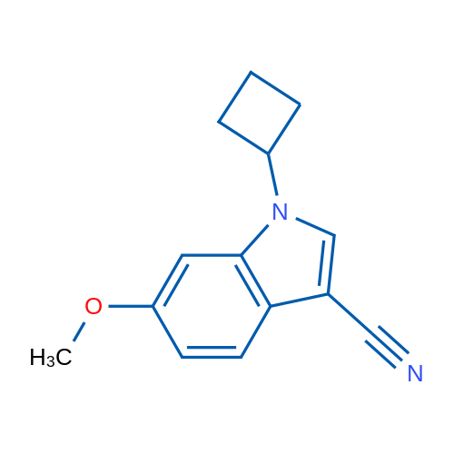 1-Cyclobutyl-6-methoxy-1H-indole-3-carbonitrile 250mg