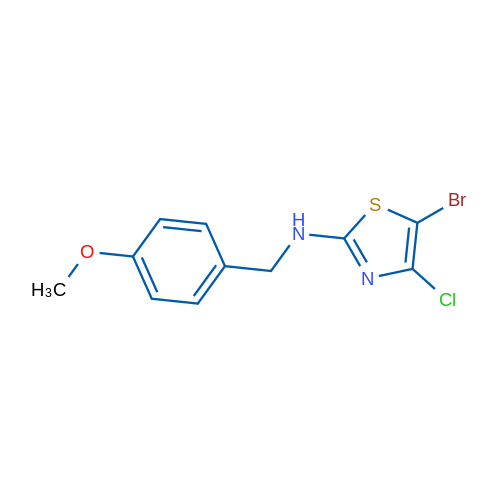 5-Bromo-4-chloro-N-(4-methoxybenzyl)thiazol-2-amine 1g