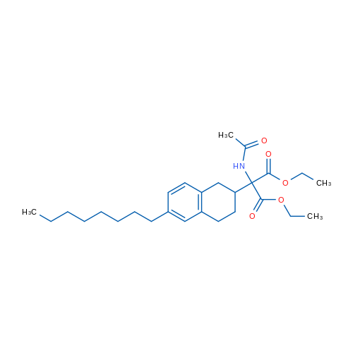 Diethyl 2-acetamido-2-(6-octyl-1,2,3,4-tetrahydronaphthalen-2-yl)malonate 1g