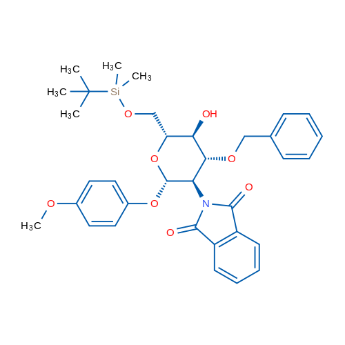 4-MEthoxyphenyl 3-o-benzyl-6-o-tert-butyldimethylsilyl-2-deoxy-2-phthalimido-beta-d-glucopyranoside 1g