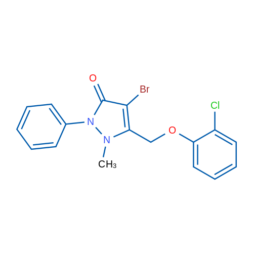4-Bromo-5-[(2-chlorophenoxy)methyl]-1-methyl-2-phenyl-2,3-dihydro-1H-pyrazol-3-one 1g