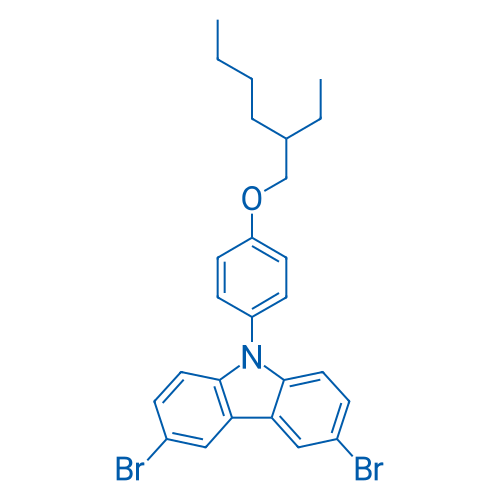 3,6-Dibromo-9-[4-(2-ethylhexyloxy)phenyl]-9H-carbazole 1g
