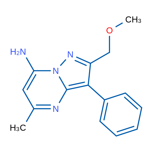 2-(Methoxymethyl)-5-methyl-3-phenylpyrazolo[1,5-a]pyrimidin-7-amine 5g