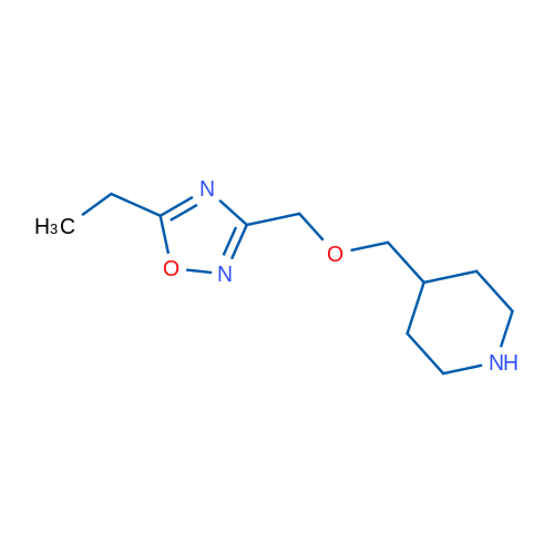 5-Ethyl-3-((piperidin-4-ylmethoxy)methyl)-1,2,4-oxadiazole 1g