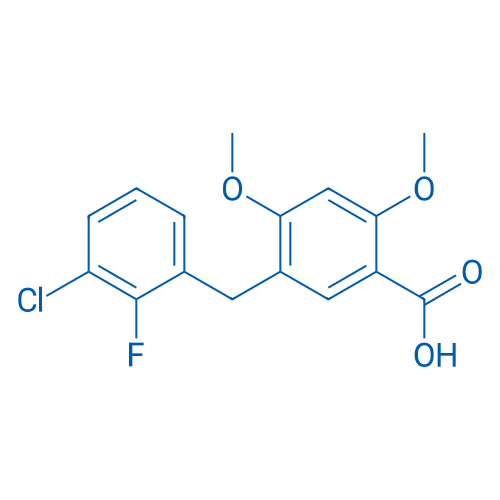 5-(3-Chloro-2-fluorobenzyl)-2,4-dimethoxybenzoic acid 250mg