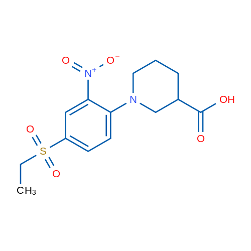 1-(4-(Ethylsulfonyl)-2-nitrophenyl)piperidine-3-carboxylic acid 1g