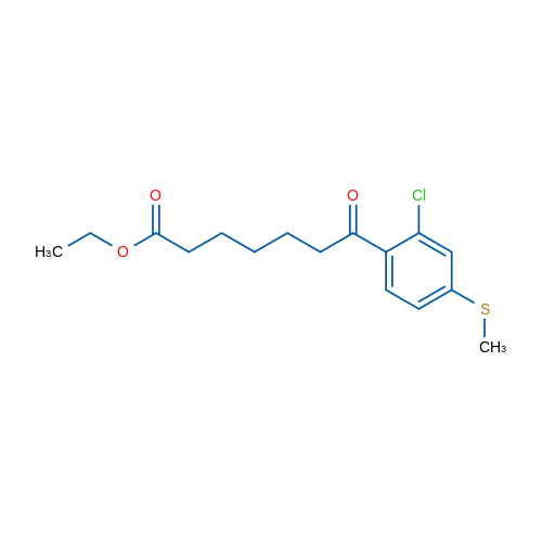 Ethyl 7-(2-chloro-4-(methylthio)phenyl)-7-oxoheptanoate 1g