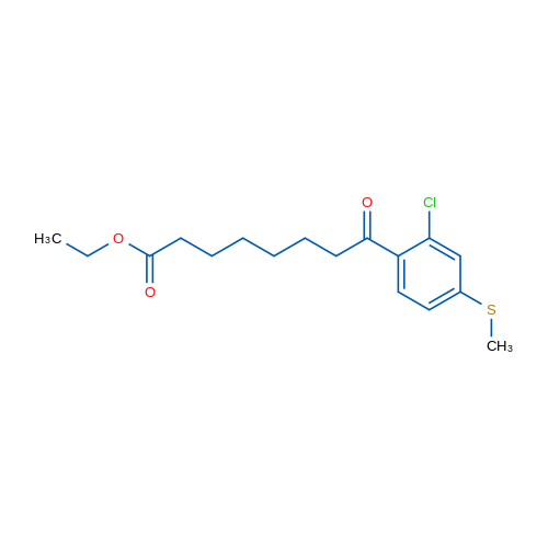 Ethyl 8-(2-chloro-4-(methylthio)phenyl)-8-oxooctanoate 1g