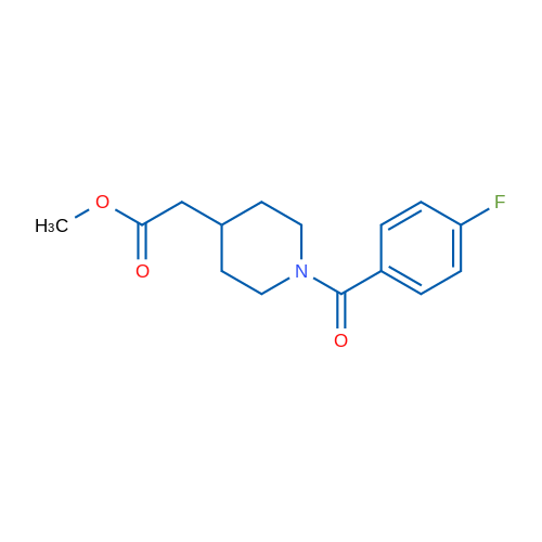 Methyl 2-(1-(4-fluorobenzoyl)piperidin-4-yl)acetate 100mg