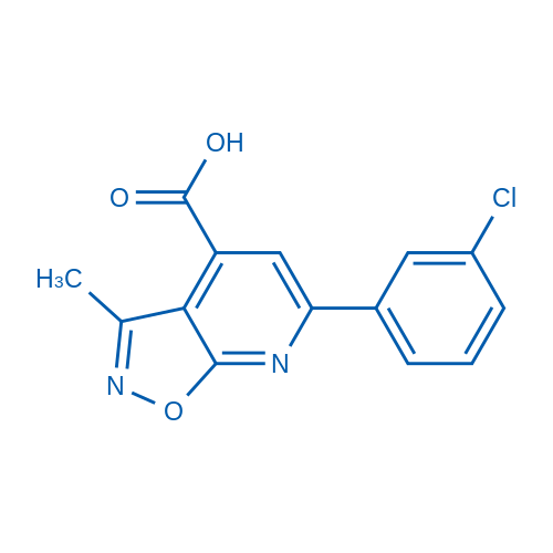 6-(3-Chlorophenyl)-3-methyl-[1,2]oxazolo[5,4-b]pyridine-4-carboxylic acid 50mg