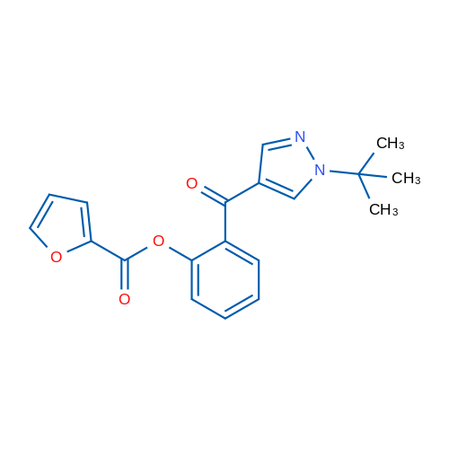 2-(1-tert-Butyl-1H-pyrazole-4-carbonyl)phenyl furan-2-carboxylate 1g