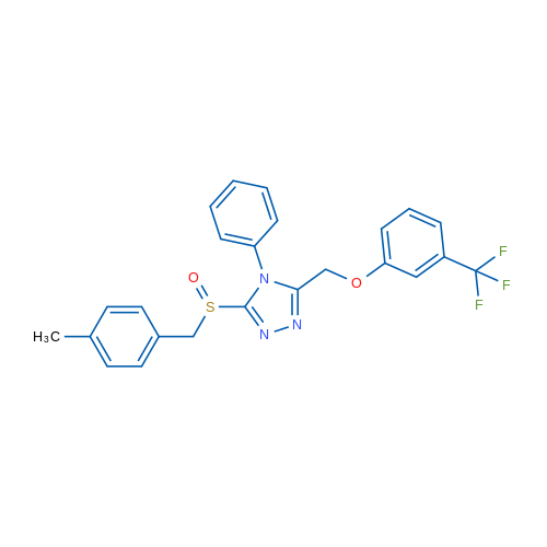 3-[(4-Methylphenyl)methanesulfinyl]-4-phenyl-5-{[3-(trifluoromethyl)phenoxy]methyl}-4H-1,2,4-triazole 1g