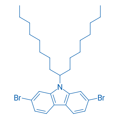 2,7-Dibromo-9-(heptadecan-9-yl)-9H-carbazole 100mg