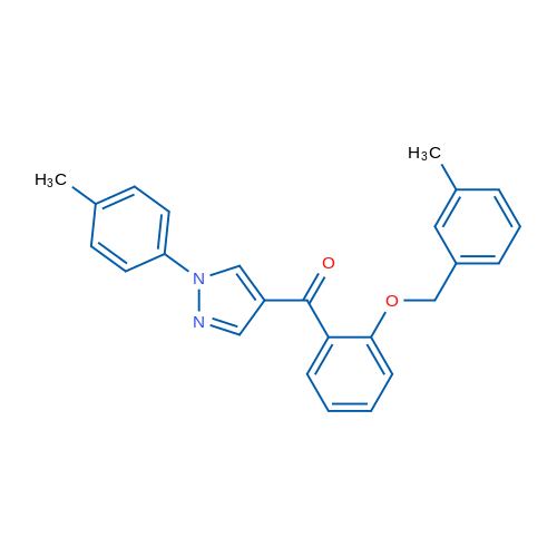 1-(4-Methylphenyl)-4-{2-[(3-methylphenyl)methoxy]benzoyl}-1H-pyrazole 1g
